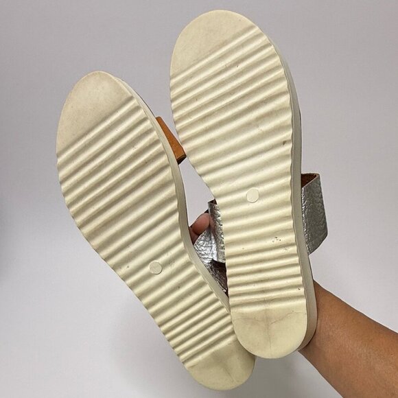 🤍 A Giannetti Bohemian Flat Slide Sandals Double Leather Straps Italy Sz 8 - Picture 10 of 10